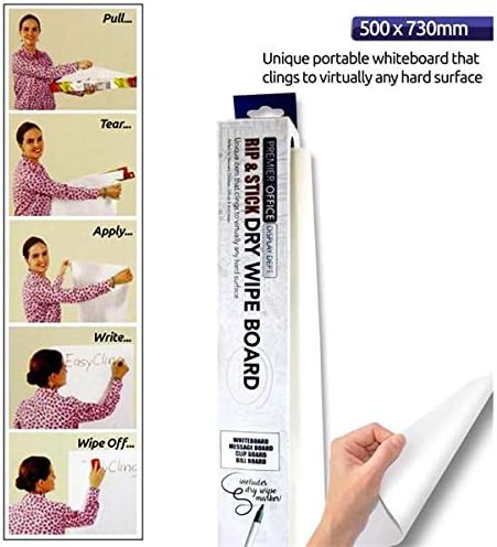 Premier Stationery W2117208 50 x 73 cm Office Instant Whiteboard Roll