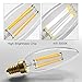 Hizashi 90+ CRI E12 40W Equivalent 5000K Fully Dimmable E12 LED Bulb, 450 Lumen Broad Dimming B10 LED Candelabra Filament Bulbs, Daylight, No Strobe, Vibrant Color, UL Listed - 12 Pack
