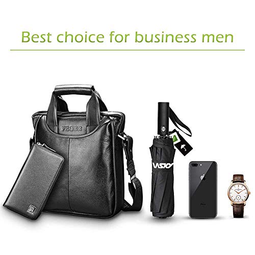 Wsky Auto Windproof Umbrella - Best 10 RIBS Folding Travel Umbrella with Bonus Leather Cover for Men Women - Perfect for Travel, Rain, Storms, Hail or Harsh Outdoors - Thumbnail 6