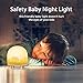 Night Lights for Kids, Bedside Lamp Breathing Decorative Mood Lamp with Breakage Resistant Silicone, Sensitive Tap Control, Adjustable Brightness RGB Color and Lovely Theme for Baby Nursery, Bedroom …