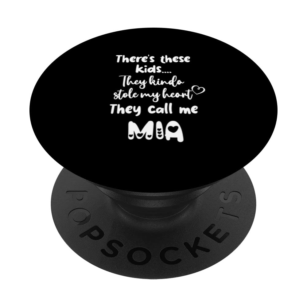 Special Grandma Grandmother These Kids Call Me Mia PopSockets Swappable PopGrip