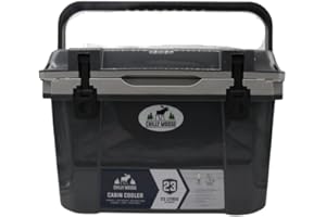 Chilly Moose Hard Cooler 23L Ice Retention, Heavy Duty Portable Cooler, Camping Cooler with Bottle Opener, Leakproof Drain Pl
