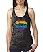 HAASE UNLIMITED WOMENS Rainbow Lips Burnout Racerback Tank Top