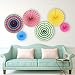 12Pcs Fiesta Paper Fans Decorations Set-Colorful Hanging Paper Fans for Mexican and Encanto Themed Birthday Party Decorations Summer Classroom Decor Day of The Dead Party Supplies