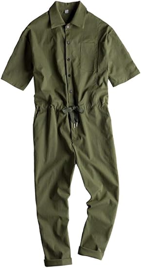 Amazon Co Jp Gxbo メンズ つなぎ ハーフスリーブ メンズ ジャンプスーツ 繋ぎ 半袖 オーバーオール サロペット 無地 パンツ 修身 ワークパンツ 服 ファッション小物