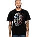 PATRIOTIC Native American Indian Chief Skull FLAG T-SHIRT-Black-2XL
