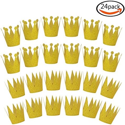 SERONLINE 24pcs Kids Party Crown Birthday Party Hats