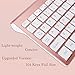 2.4GHz Wireless Keyboard and Mouse Combo, URCO Upgraded 102 Keys Full Size Low-Noise Portable Wireless Keyboard and Mouse for Working and Gaming (Rose Gold)