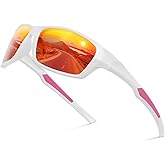Fanshen Polarized Sunglasses for Men Women, Wrap Around Sunglasses for Mens Womens Cycling Running UV Protection