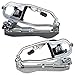 AutoandArt Brock Replacement Pair Set Front Outside Exterior Door Handle Carriers Housing w/Cable & Base Compatible with 2000-2006 X5 51218243615 51218243616