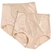 Bali Women&rsquo;s Shapewear Double Support Light Control Brief with Lace Fajas 2-Pack DFX372