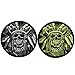 SpaceAuto Bundle 2 Pieces Death Skull War Chief USA Indian Army Military Tactical Morale Desert Badge Hook & Loop Embroidery Patch 3.5