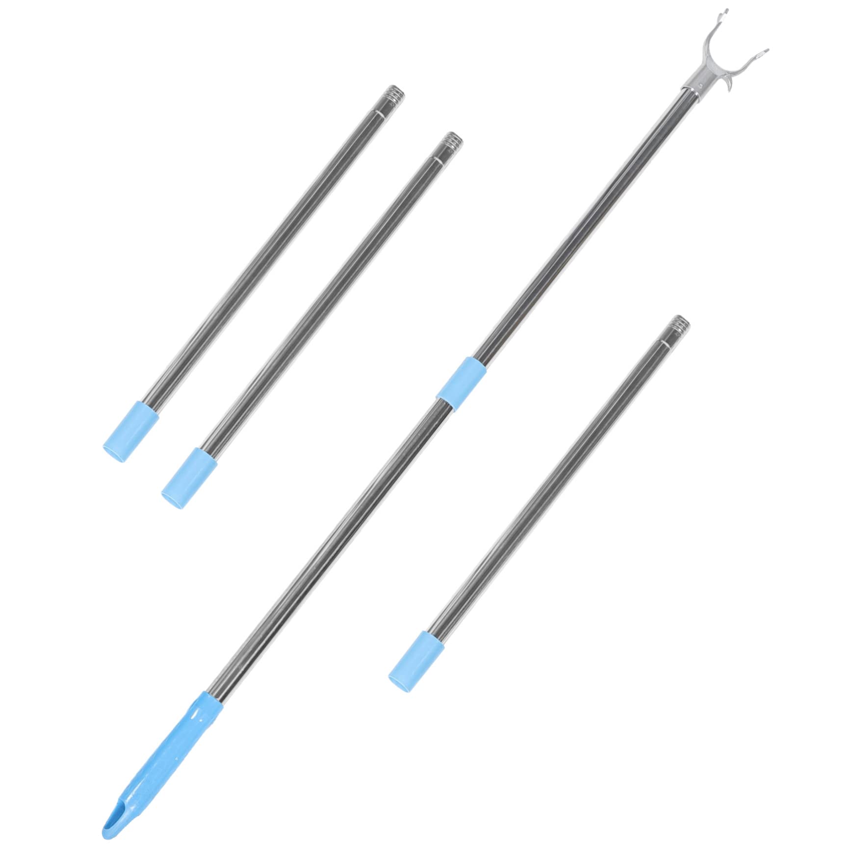 CHILDWEET Clothes Rail Telescoping Heavy Duty Clothes Rack Clothes Drying Pole Plastic Hook up