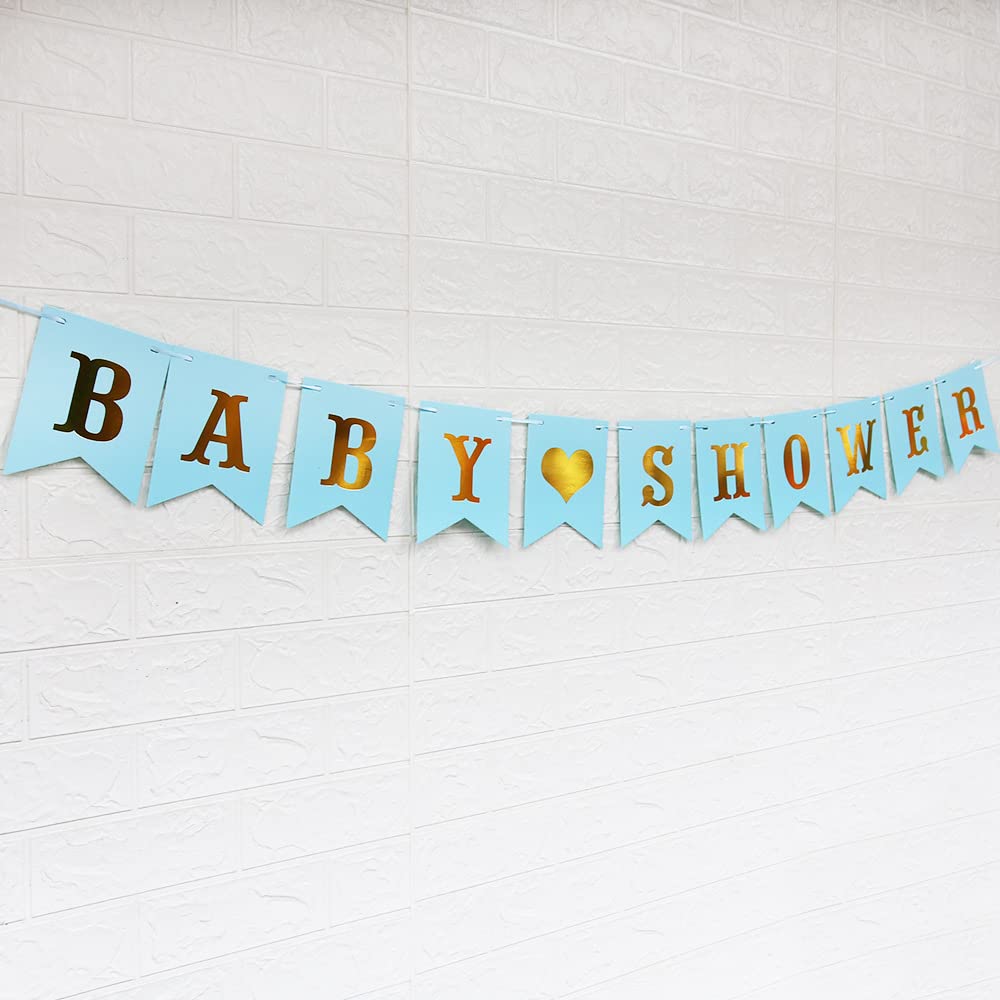 FIRST DAYS MATERNITY - It's a BOY, It's a GIRL or BABY SHOWER, Reusable Banner for Baby Shower or Gender Reveal Party (Baby Shower Blue, 2 Banners)