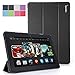 Kindle Fire HDX 8.9 Case - Poetic Kindle Fire HDX 8.9 Case [Slimline Series] - [Lightweight] [Ultra-slim] PU Leather Slim-Fit Trifold Cover Stand Folio Case for Amazon Kindle Fire HDX 8.9 (2013) Black (3 Year Manufacturer Warranty From Poetic)