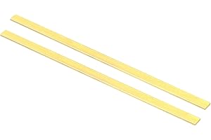 PATIKIL 1/8 x 1/2 x 12" H59 Brass Flat Bar, 2 Pcs Solid Flat Mill Stock for Crafting Maintenance Electrical Architectural Decoration, Brass
