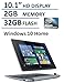 Acer One 2 in 1 10.1-Inch IPS Touchscreen Laptop Tablet (Intel Quad-core Atom up to 1.83GHz Processor, 2GB DDR3 RAM, 32GB, Windows 10 Home) (Renewed)
