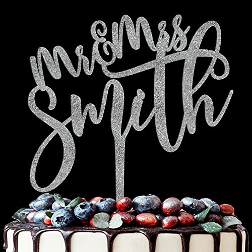 Personalized Wedding Cake Toppers, Mr Mrs Cake Topper, Custom Acrylic