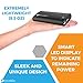 TravelGo Power Bank 10400mah, Certified Portable Travel Charger, Dual 2 USB Battery Pack, Carry Pouch Included, (Max 5V/2.1A Output, Li-Polymer) for iPhone 11 / XR / 8/7 / 6 / SE, Plus, Galaxy