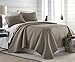 Southshore Fine Living, Inc. Oversized Quilt, King Size Bedding Set, Soft Microfiber, Easy Care Stain and Pet Hair Resistant Bedding, California/King Size Quilt Bedspread Set w/2 Shams, Dark Taupe