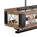 LALUZ Pendant Lighting for Kitchen Island, 3-Light Lantern Wooden Chandelier in Painted Black Metal with Clear Glass Shades & Hemp-Ropes, 24