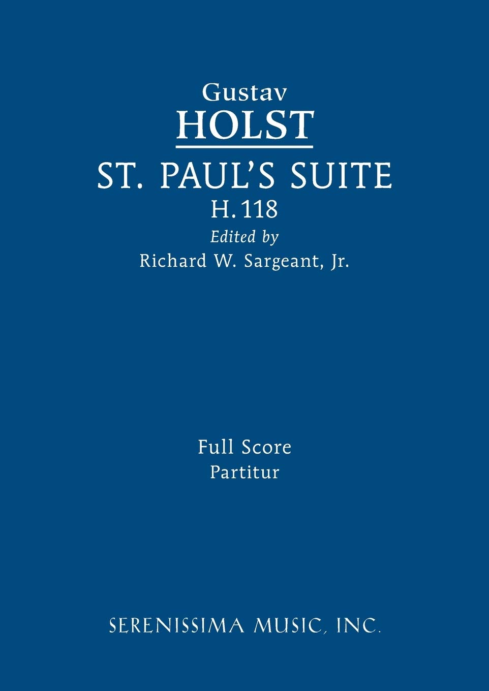 St. Paul's Suite, H.118: Full score