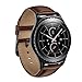 Gear S2 Classic Watch Band, Wollpo Premium Leather Bands with Bukle Spring Bar Replacement Watch Band for Samsung Gear S2 Classic Smartwatch (Leather, Brown)