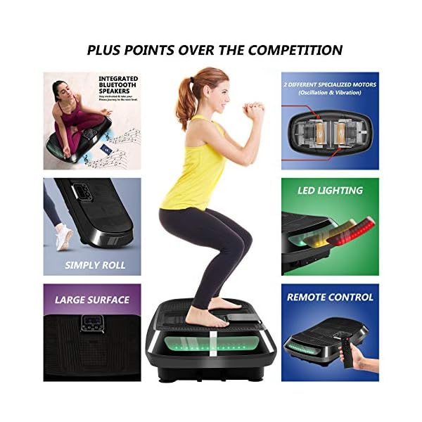 bigzzia-3D-Vibration-Plate-Exercise-Machine-Oscillation-Linear-3D-Vibration-Platform-Whole-Body-Workout-Equipment-for-Home-Weight-Loss-Toning-Wellness bigzzia Vibration Plate Exercise Machine - Oscillation, Linear, Vibration Platform | Whole Body Workout Equipment for…