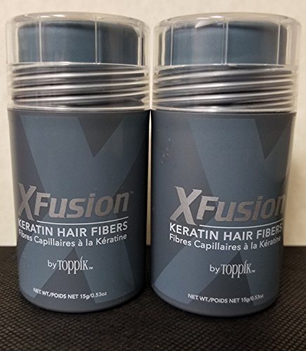 2 Pack XFusion Keratin Hair Fibers Regular Medium Brown .15g