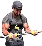 Cannon Curl + Fit Grips - Arm Blaster Support Plus Thick/Fat Bar Training