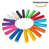 Delight eShop Handlebar Grips (120mm), Rubber Handlebar End Grips for MTB BMX Road Mountain Bike (1 pair) (Pink)