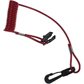 Boat Emergency Stop Kill Switch Lanyard, 432230 0432230 393079 392288 Universal Outboard Engine Motor Urgent Stop Switch Key Safety Connector Lanyard Cord for Johnson Evinrude OMC Sierra MP28880