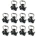 Single Stud L-Track Fitting w/ D Ring - Black - 10 Pack