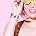 CreateGreat for Fitbit Versa Bands, Stainless Steel Metal Replacement Wristbands Bling Adjustable Fitbit Versa Accessories Pearl Bracelet Strap