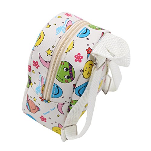 Rucan Doll Backpack Double Straps Schoolbag for 18 inch Our Generation American Girl Doll (D)