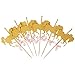 Glitter Gold Carousel Horse Cupcake or Cake Toppers Party Favors (12-Pack)