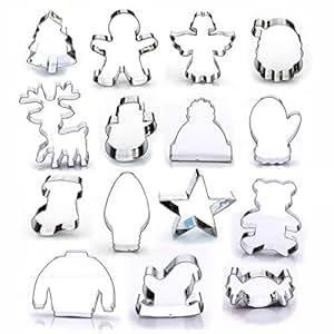 Stampers cutters Amazon.com: Christmas Cookie Cutter Set, 15 Piece, Stainless Steel