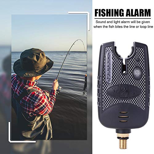 Vakind Wireless Fishing Bissanzeiger Angeln Bissanzeiger Blaue LED-Fischen-Anzeige Wasserdicht-Ton-Alarm für Angel… – Bild 6