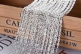 32 Feet Chain for Bracelet Necklace Silver White Plated Twisted Cross Chains-jewelry Making Chain (B)