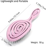 DHinkyoung 2Pcs Detangling Hair Brush Spiral Soft Bristles Anti-Static view 7