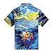 Boy Hawaiian Aloha Luau Shirt Only in Blue Sunset 10 Year Old