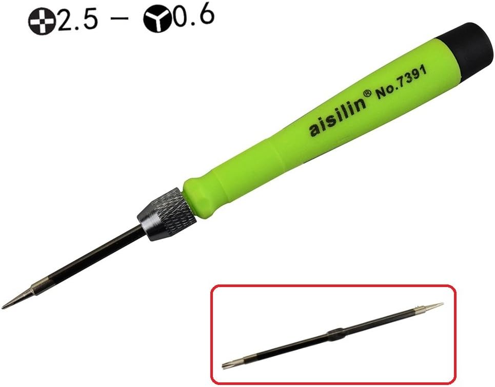 0.6mm Y Tip Tri Wing 2.5 Pinhead Phillips Dual Use Adjustable Magnetic Screwdriver (1-Pack)