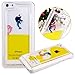 iphone 5c case , liquid case for iphone 5c , Appmax Cool 3D Aquarium Cute Dolphins Flowing Case for Apple iPhone 5C ,5C Phone Case Clear Hard-Yellow