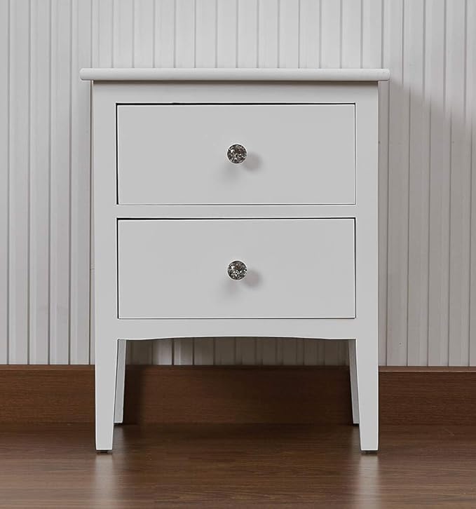 White Bedside Table Fully Assembled at Lorri Villegas blog