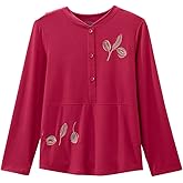 Women's Open Back - 3 Button Top