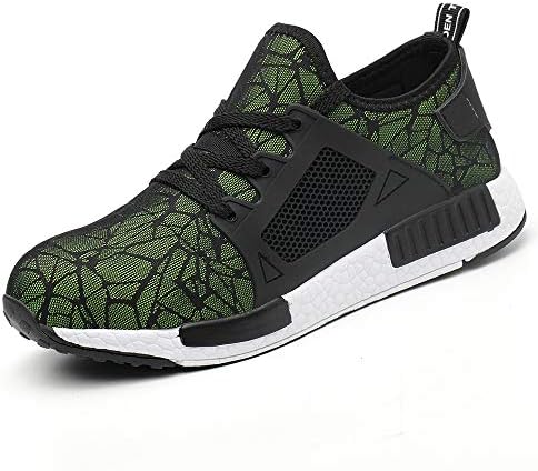 Getch Steel Toe Work Safety Shoes Mens Womens, PPTA Puncture Proof, Flyknit Lightweight Sport Sneakers, Non-Slip Casual Breathable Protection Footwear
