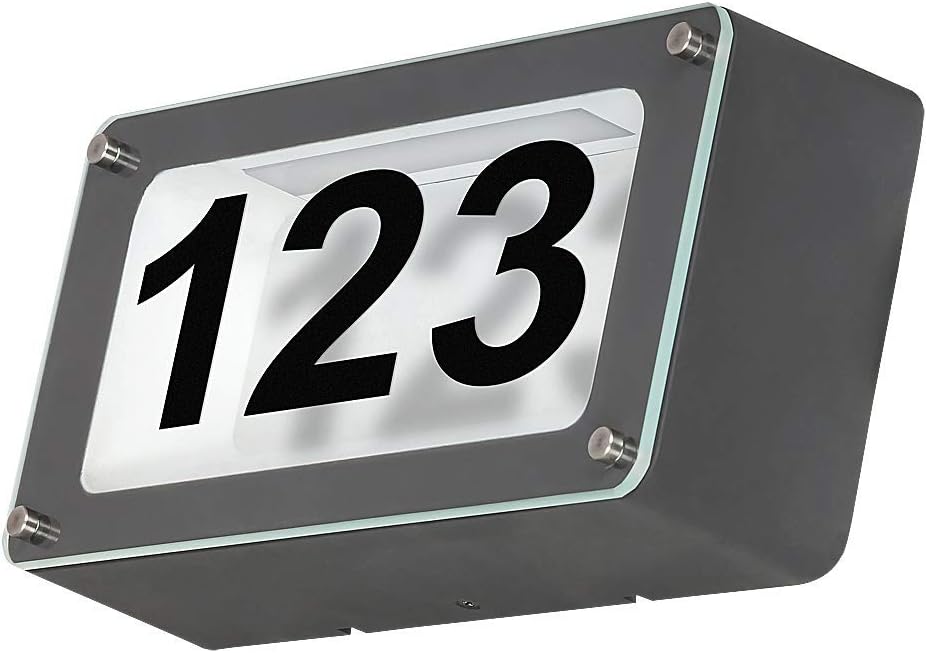 RABALUX 8747 A+, Outdoor Wall Light, Metal, Integrated, Anthracite, 6.8 x 24.2 x 12.2 cm