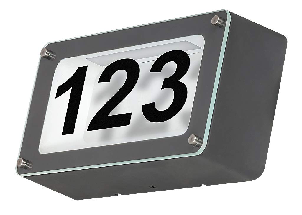 RABALUX 8747 A+, Outdoor Wall Light, Metal, Integrated, Anthracite, 6.8 x 24.2 x 12.2 cm