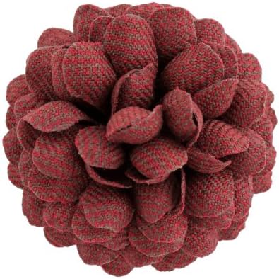 Sara Monica Men's Burgundy &amp; Brown Twill (Lapel Pin) 2" (5cm) : Made in the USA