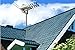 Vilso TV Antenna Outdoor Amplified - Motorized 360 Degree Rotation - Digital HDTV Antenna - 150 Miles Range - Wireless Remote (With Mount Pole)